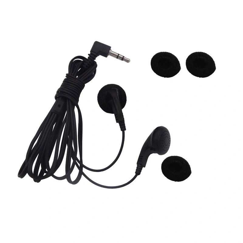 3.5mm foam cover earphone disposable earphones earbuds for airlines