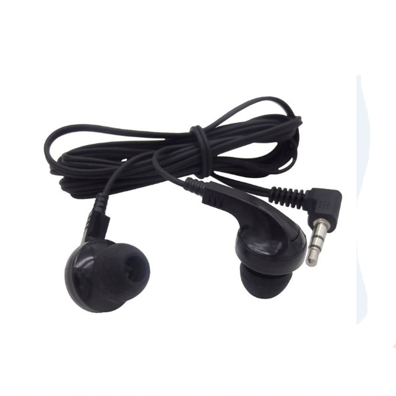 3.5mm disposable airline earphone in-ear earbuds for tour guide school