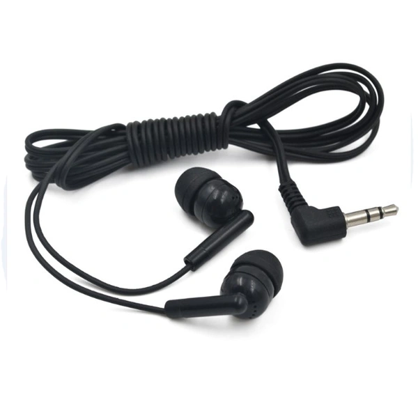 3.5mm wired earphone disposable earpiece in-ear earbuds for airlines