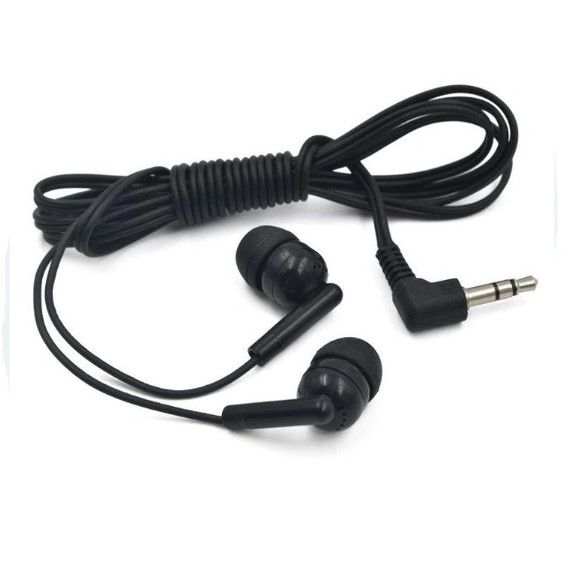 3.5mm wired earphone disposable earpiece in-ear earbuds for airlines