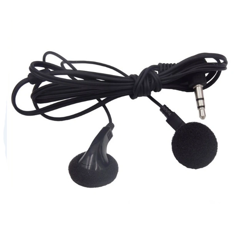 3.5mm foam cover earphone disposable earphones earbuds for airlines