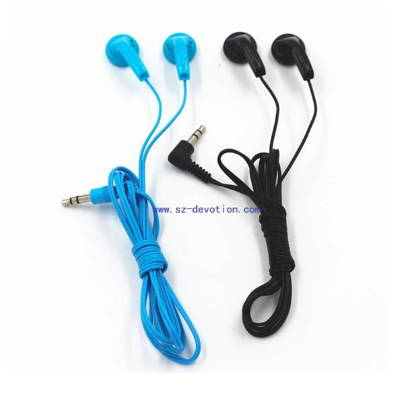 3.5mm disposable airline earphone for city sightseeing tour guide
