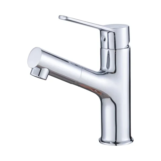 Modern Latticed pull out Single Hole Deck Mounted Bathroom Water Basin Faucet Mixer Taps OEM
