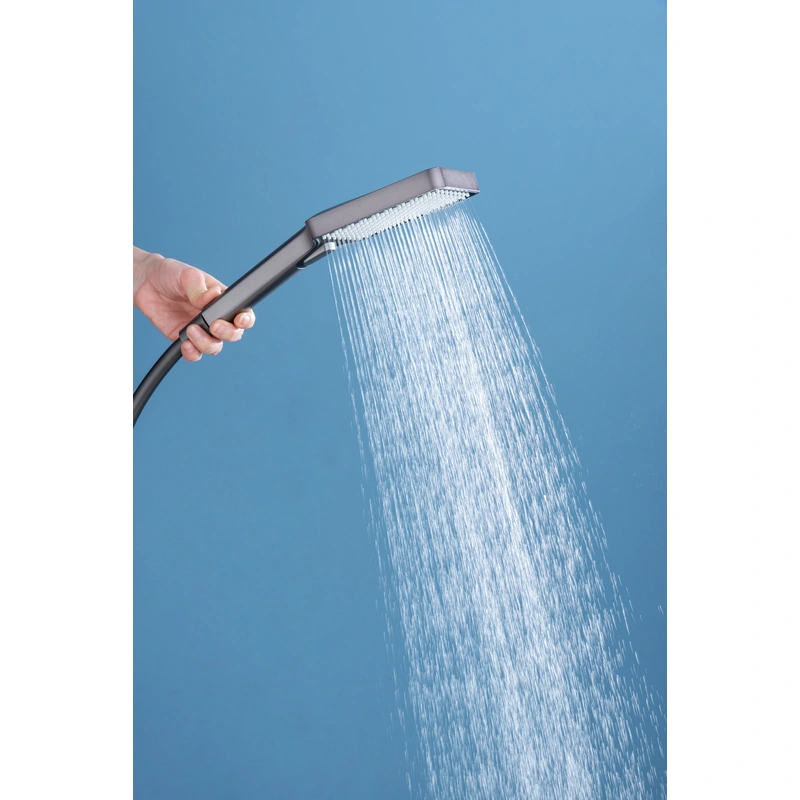 Brass shower head set Separate simple bath bath mixing valve Bath gun Grey hotel bath faucet