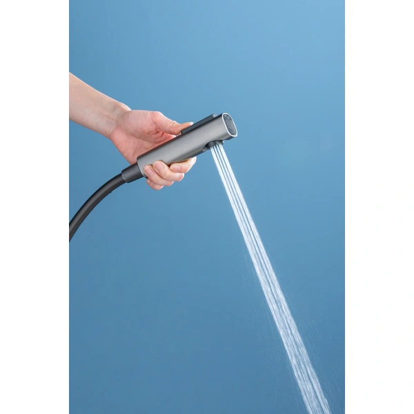 Brass shower head set Separate simple bath bath mixing valve Bath gun Grey hotel bath faucet