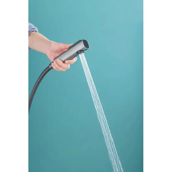 Brass shower head set Separate simple bath bath mixing valve Bath gun Grey hotel bath faucet