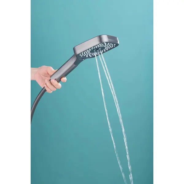 Brass shower head set Separate simple bath bath mixing valve Bath gun Grey hotel bath faucet