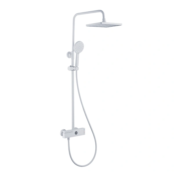 Brass shower head set Separate simple bath bath mixing valve Bath gun Grey hotel bath faucet