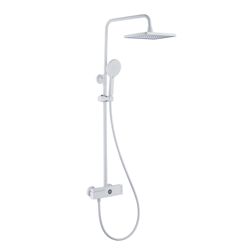 Brass shower head set Separate simple bath bath mixing valve Bath gun Grey hotel bath faucet