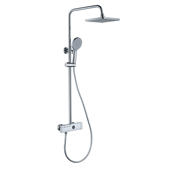 Brass shower head set Separate simple bath bath mixing valve Bath gun Grey hotel bath faucet