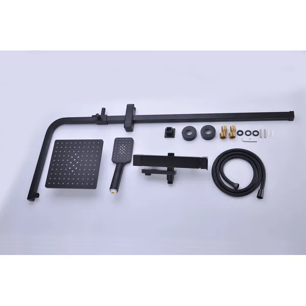 Brass shower head set Separate simple bath bath mixing valve Bath gun Grey hotel bath faucet