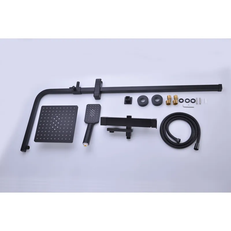 Brass shower head set Separate simple bath bath mixing valve Bath gun Grey hotel bath faucet