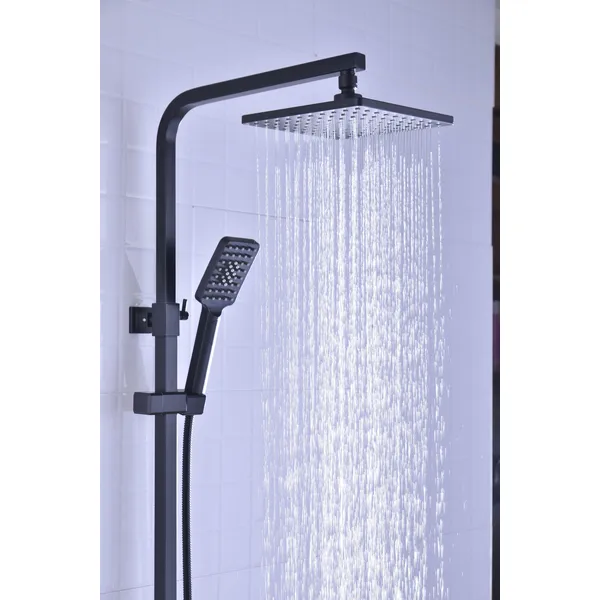 Brass shower head set Separate simple bath bath mixing valve Bath gun Grey hotel bath faucet