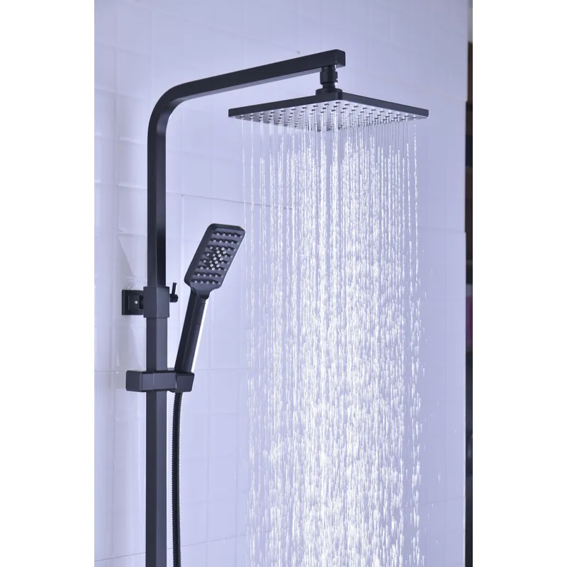 Brass shower head set Separate simple bath bath mixing valve Bath gun Grey hotel bath faucet