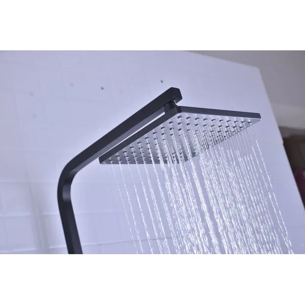 Brass shower head set Separate simple bath bath mixing valve Bath gun Grey hotel bath faucet