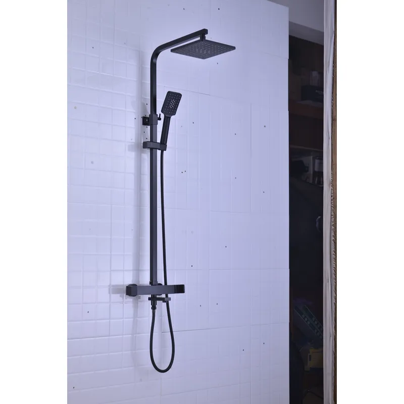 Brass shower head set Separate simple bath bath mixing valve Bath gun Grey hotel bath faucet