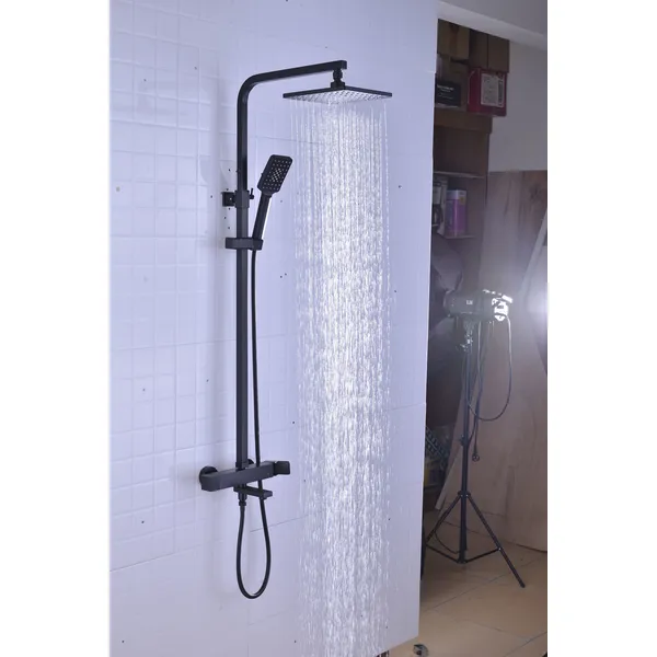 Brass shower head set Separate simple bath bath mixing valve Bath gun Grey hotel bath faucet