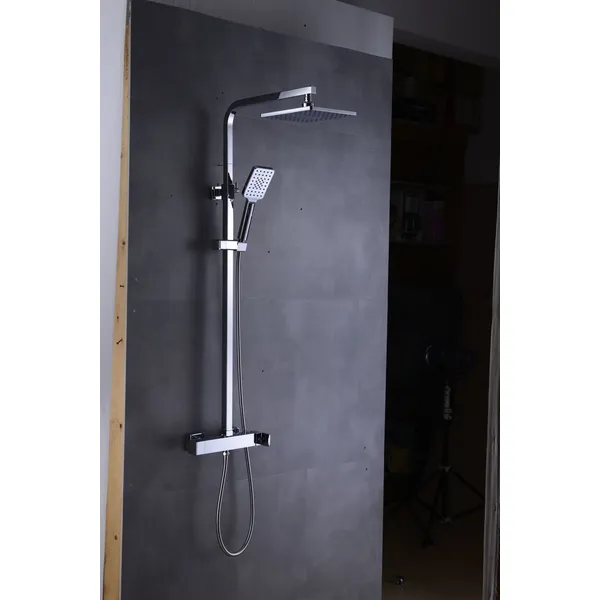 Brass shower head set Separate simple bath bath mixing valve Bath gun Grey hotel bath faucet