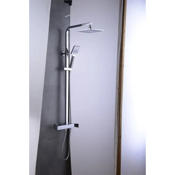 Brass shower head set Separate simple bath bath mixing valve Bath gun Grey hotel bath faucet