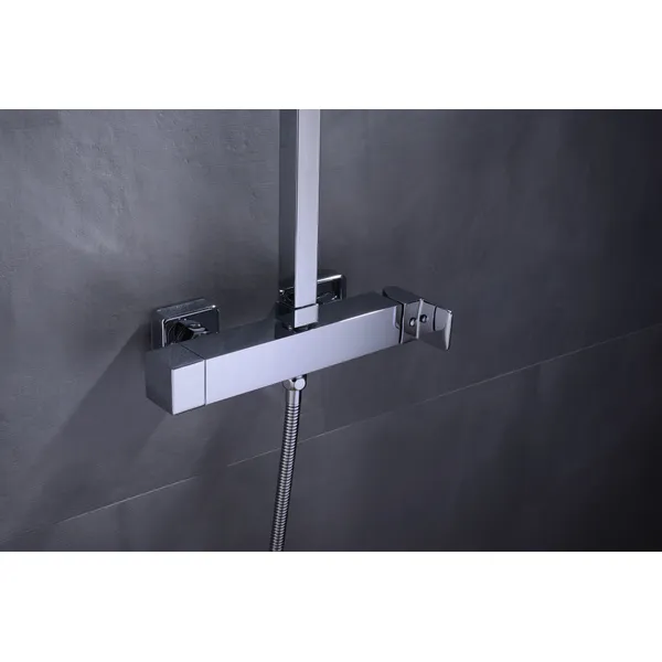 Brass shower head set Separate simple bath bath mixing valve Bath gun Grey hotel bath faucet