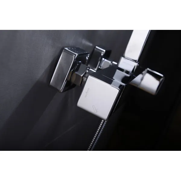 Brass shower head set Separate simple bath bath mixing valve Bath gun Grey hotel bath faucet