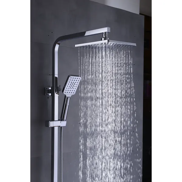 Brass shower head set Separate simple bath bath mixing valve Bath gun Grey hotel bath faucet