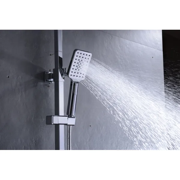 Brass shower head set Separate simple bath bath mixing valve Bath gun Grey hotel bath faucet