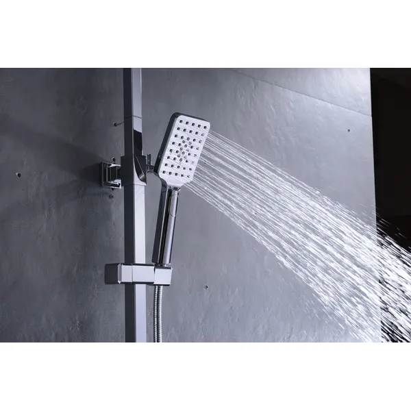 Brass shower head set Separate simple bath bath mixing valve Bath gun Grey hotel bath faucet