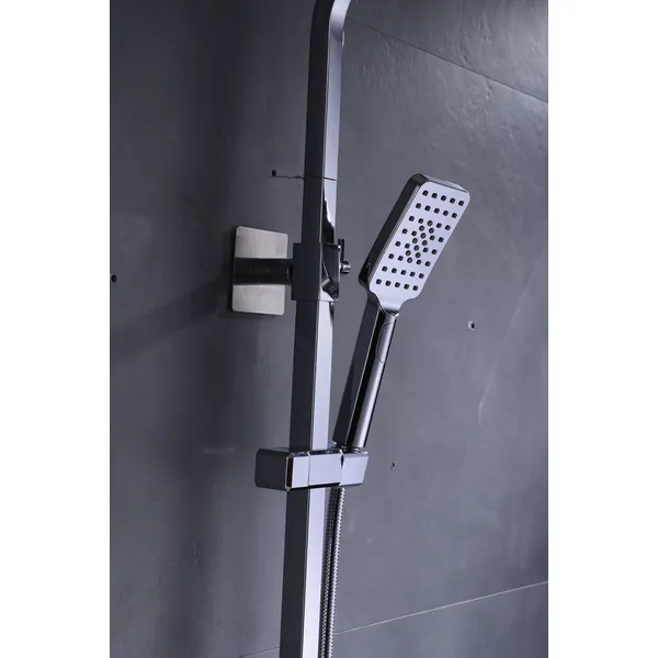 Brass shower head set Separate simple bath bath mixing valve Bath gun Grey hotel bath faucet