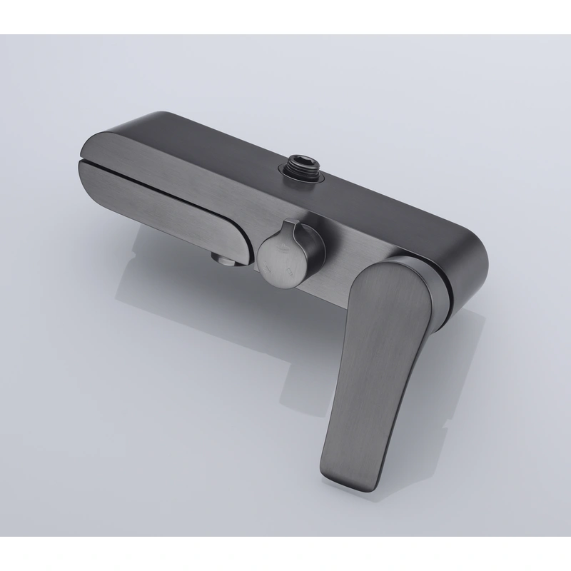 Brass shower head set Separate simple bath bath mixing valve Bath gun Grey hotel bath faucet