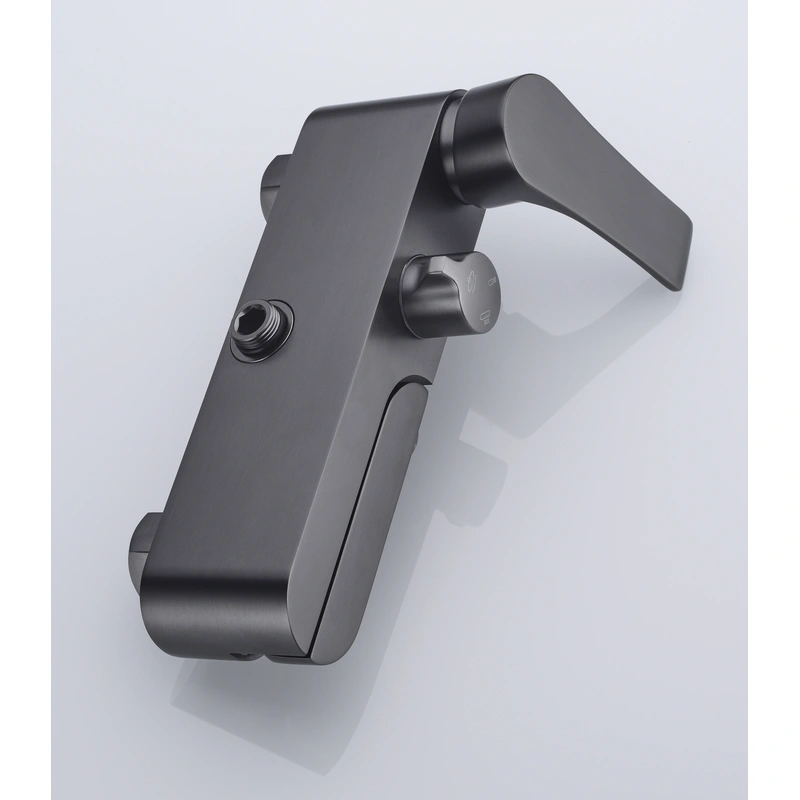 Brass shower head set Separate simple bath bath mixing valve Bath gun Grey hotel bath faucet