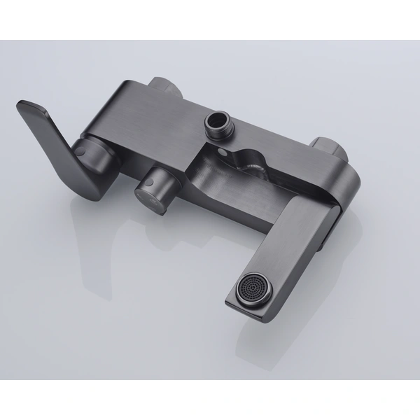 Brass shower head set Separate simple bath bath mixing valve Bath gun Grey hotel bath faucet