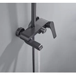 Brass shower head set Separate simple bath bath mixing valve Bath gun Grey hotel bath faucet