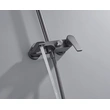 Brass shower head set Separate simple bath bath mixing valve Bath gun Grey hotel bath faucet