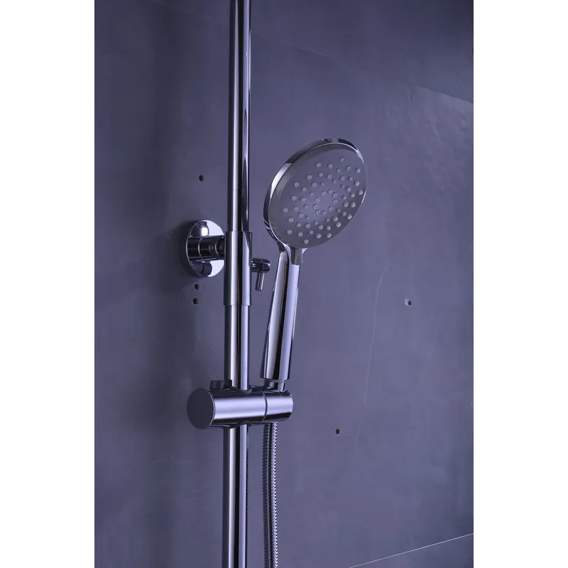 Brass shower head set Separate simple bath bath mixing valve Bath gun Grey hotel bath faucet