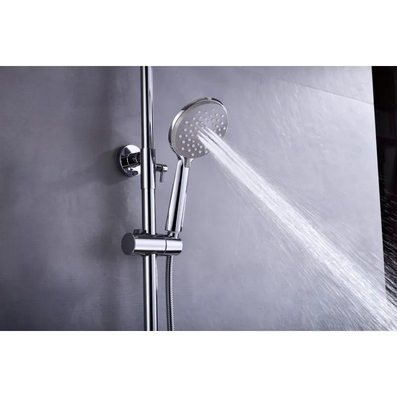 Brass shower head set Separate simple bath bath mixing valve Bath gun Grey hotel bath faucet