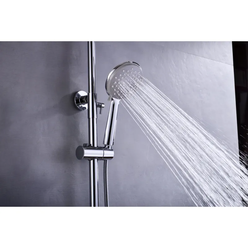 Brass shower head set Separate simple bath bath mixing valve Bath gun Grey hotel bath faucet