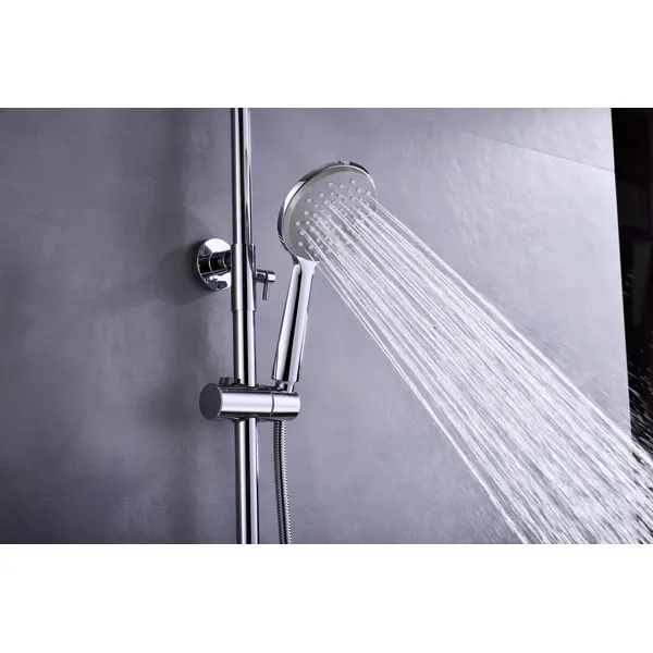 Brass shower head set Separate simple bath bath mixing valve Bath gun Grey hotel bath faucet