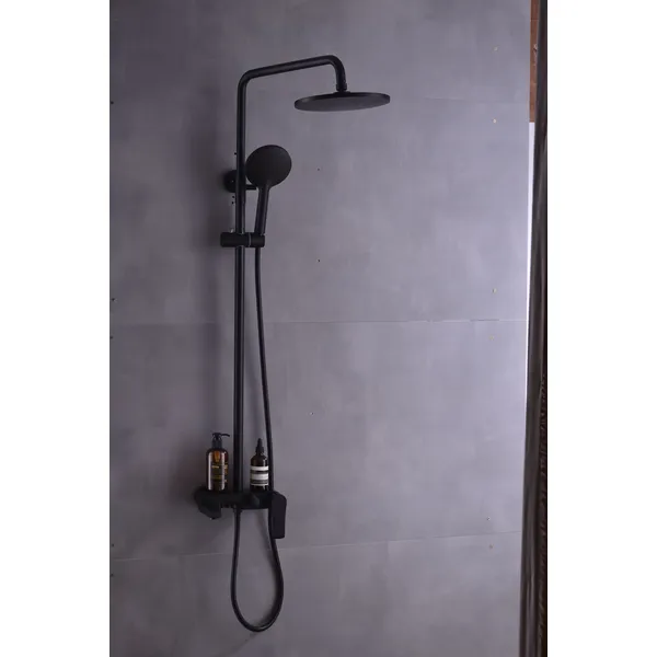 Brass shower head set Separate simple bath bath mixing valve Bath gun Grey hotel bath faucet