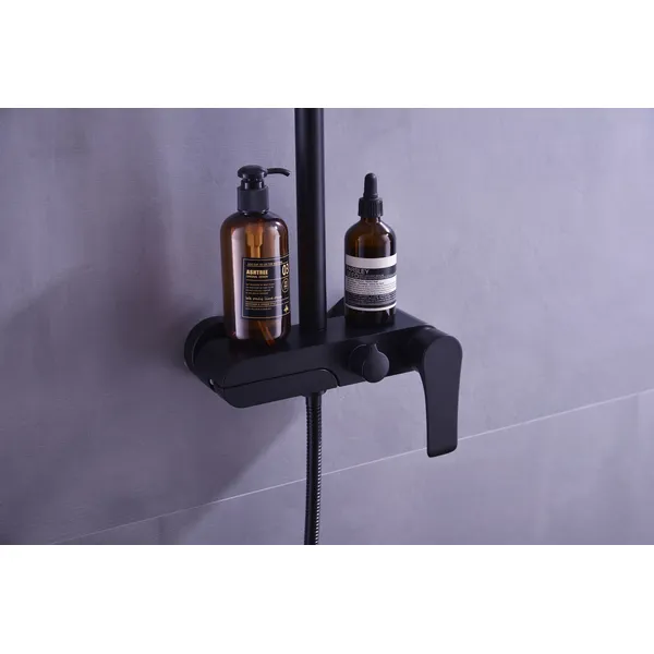 Brass shower head set Separate simple bath bath mixing valve Bath gun Grey hotel bath faucet