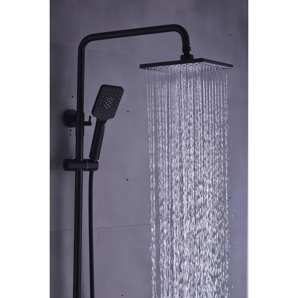 Brass shower head set Separate simple bath bath mixing valve Bath gun Grey hotel bath faucet