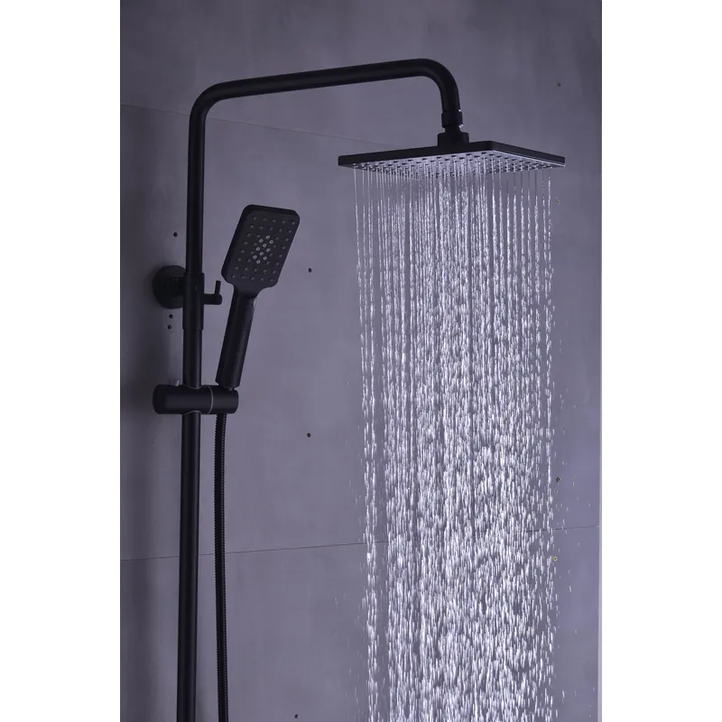 Brass shower head set Separate simple bath bath mixing valve Bath gun Grey hotel bath faucet