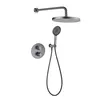 Brass shower head set Separate simple bath bath mixing valve Bath gun Grey hotel bath faucet