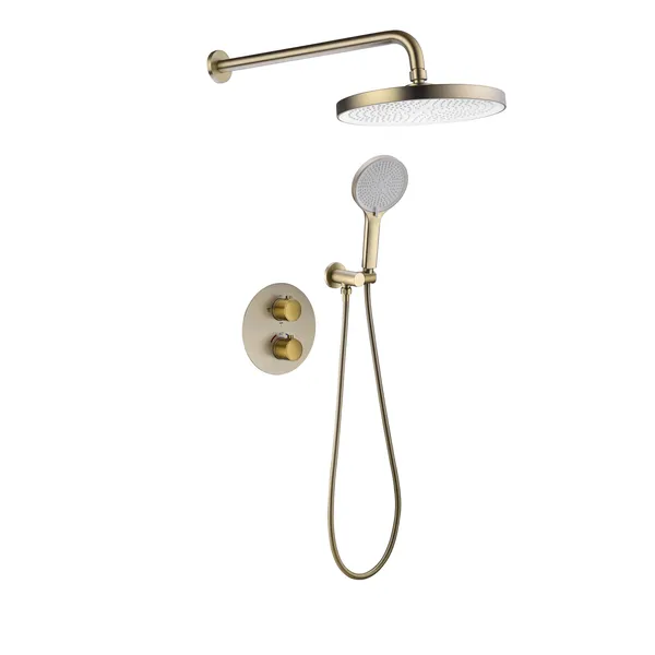 Brass shower head set Separate simple bath bath mixing valve Bath gun Grey hotel bath faucet