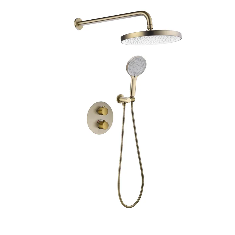 Brass shower head set Separate simple bath bath mixing valve Bath gun Grey hotel bath faucet