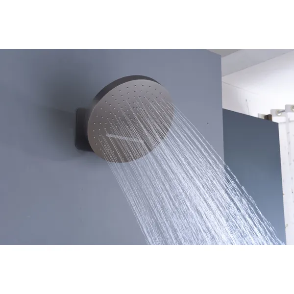 Brass shower head set Separate simple bath bath mixing valve Bath gun Grey hotel bath faucet