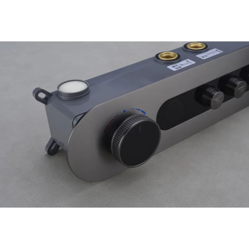 Brass shower head set Separate simple bath bath mixing valve Bath gun Grey hotel bath faucet