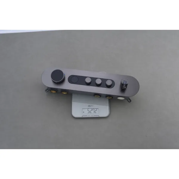 Brass shower head set Separate simple bath bath mixing valve Bath gun Grey hotel bath faucet