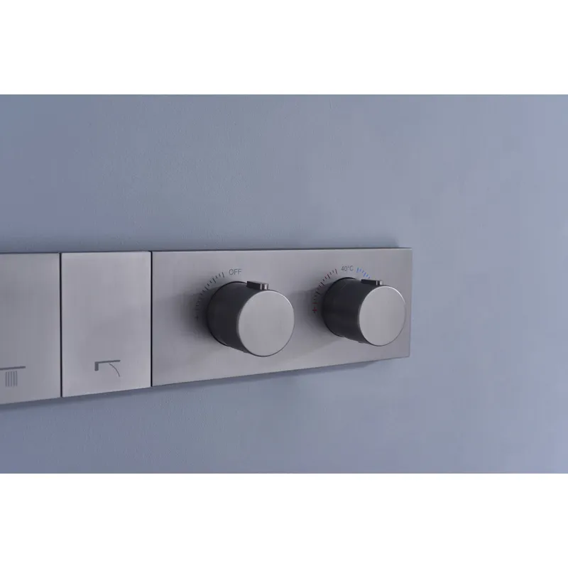 Brass shower head set Separate simple bath bath mixing valve Bath gun Grey hotel bath faucet