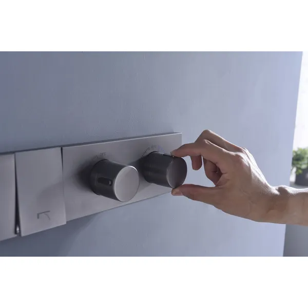 Brass shower head set Separate simple bath bath mixing valve Bath gun Grey hotel bath faucet